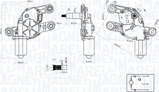 Magneti Marelli 064073300010 - Stikla tīrītāju motors autodraugiem.lv