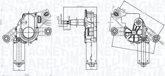 Magneti Marelli 064072400010 - Stikla tīrītāju motors autodraugiem.lv