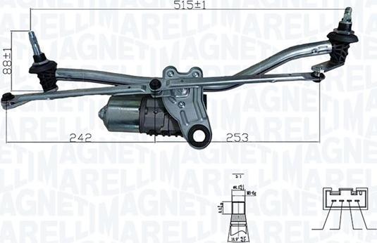 Magneti Marelli 064351745010 - Stiklu tīrīšanas sistēma autodraugiem.lv