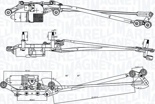 Magneti Marelli 064351731010 - Stiklu tīrīšanas sistēma autodraugiem.lv