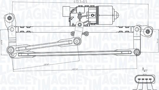 Magneti Marelli 064351737010 - Stiklu tīrīšanas sistēma autodraugiem.lv