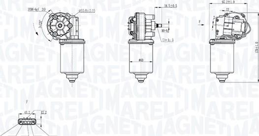 Magneti Marelli 064300415010 - Stikla tīrītāju motors autodraugiem.lv