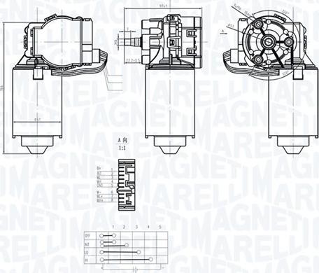 Magneti Marelli 064373400010 - Stikla tīrītāju motors autodraugiem.lv