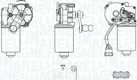 Magneti Marelli 064373000010 - Stikla tīrītāju motors autodraugiem.lv