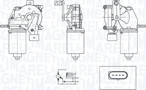 Magneti Marelli 064372400010 - Stikla tīrītāju motors autodraugiem.lv