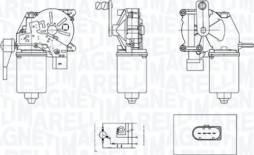 Magneti Marelli 064372100010 - Stikla tīrītāju motors autodraugiem.lv