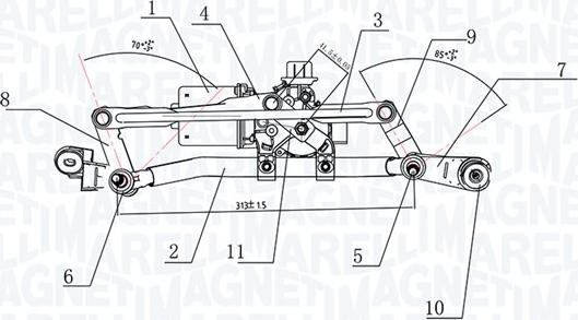 Magneti Marelli 064377500010 - Stiklu tīrīšanas sistēma autodraugiem.lv