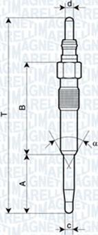 Magneti Marelli 062900038304 - Kvēlsvece autodraugiem.lv