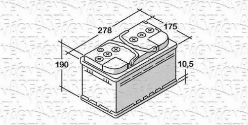 Magneti Marelli 068072072010 - Startera akumulatoru baterija autodraugiem.lv