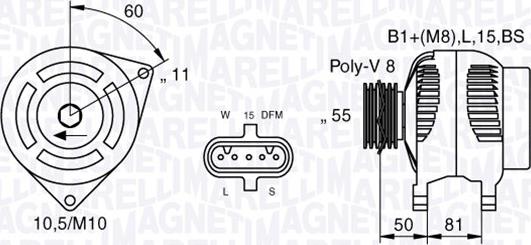 Magneti Marelli 063535550050 - Ģenerators autodraugiem.lv