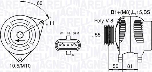 Magneti Marelli 063536550050 - Ģenerators autodraugiem.lv