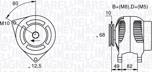 Magneti Marelli 063533155000 - Ģenerators autodraugiem.lv