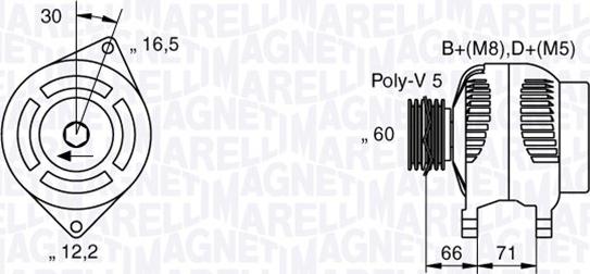 Magneti Marelli 063533250580 - Ģenerators autodraugiem.lv