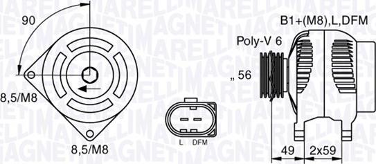 Magneti Marelli 063533250010 - Ģenerators autodraugiem.lv