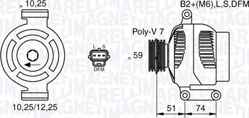 Magneti Marelli 063533251000 - Ģenerators autodraugiem.lv