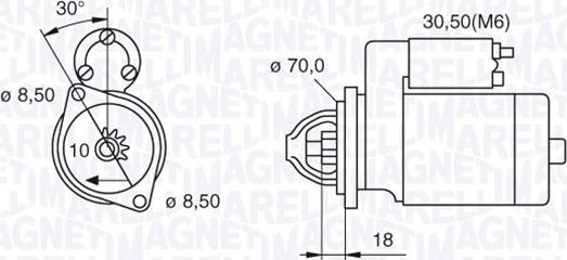 Magneti Marelli 063521082170 - Starteris autodraugiem.lv