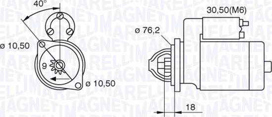 Magneti Marelli 063521074300 - Starteris autodraugiem.lv