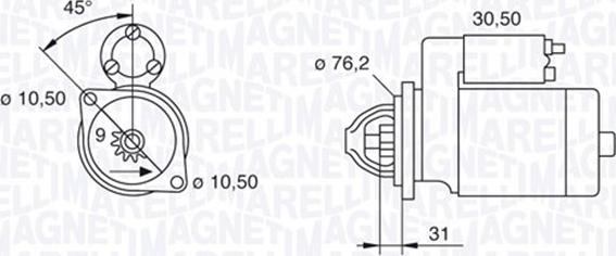 Magneti Marelli 063521070580 - Starteris autodraugiem.lv