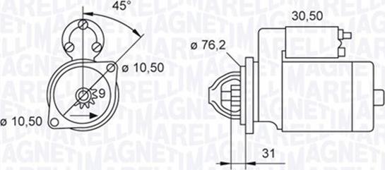 Magneti Marelli 063521070240 - Starteris autodraugiem.lv