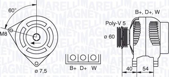 Magneti Marelli 063341730010 - Ģenerators autodraugiem.lv