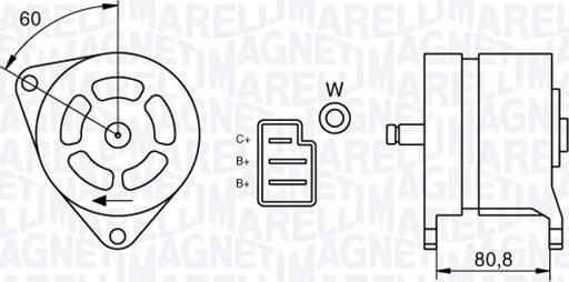 Magneti Marelli 063324199010 - Ģenerators autodraugiem.lv