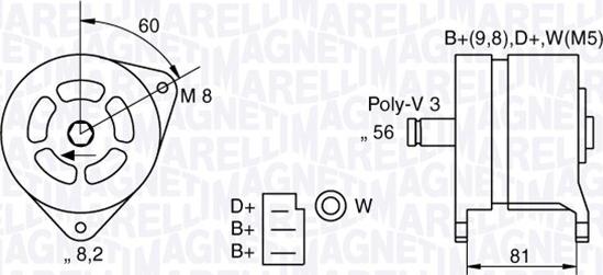 Magneti Marelli 063324145010 - Ģenerators autodraugiem.lv