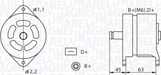 Magneti Marelli 063320070010 - Ģenerators autodraugiem.lv