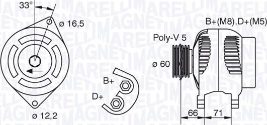 Magneti Marelli 063321606010 - Ģenerators autodraugiem.lv