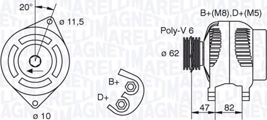 Magneti Marelli 063321615010 - Ģenerators autodraugiem.lv