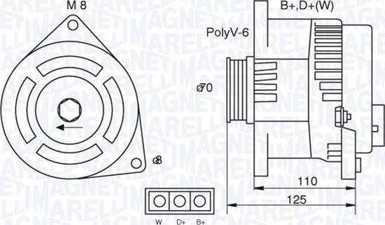 Magneti Marelli 063321346010 - Ģenerators autodraugiem.lv