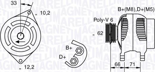Magneti Marelli 063321332010 - Ģenerators autodraugiem.lv