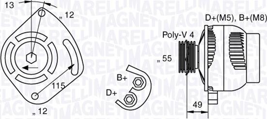 Magneti Marelli 063321715010 - Ģenerators autodraugiem.lv