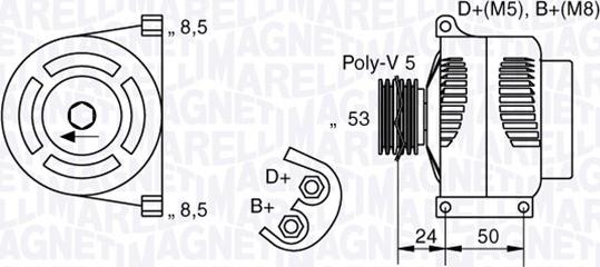 Magneti Marelli 063377002010 - Ģenerators autodraugiem.lv