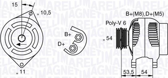 Magneti Marelli 063377016010 - Ģenerators autodraugiem.lv