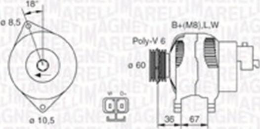Magneti Marelli 063730005010 - Ģenerators autodraugiem.lv