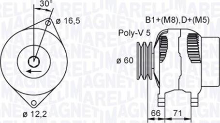 Magneti Marelli 063730035010 - Ģenerators autodraugiem.lv