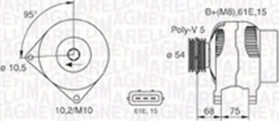 Magneti Marelli 063730025010 - Ģenerators autodraugiem.lv