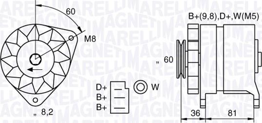 Magneti Marelli 063730021010 - Ģenerators autodraugiem.lv