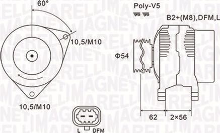 Magneti Marelli 063731940010 - Ģenerators autodraugiem.lv