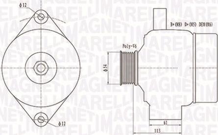 Magneti Marelli 063731952010 - Ģenerators autodraugiem.lv