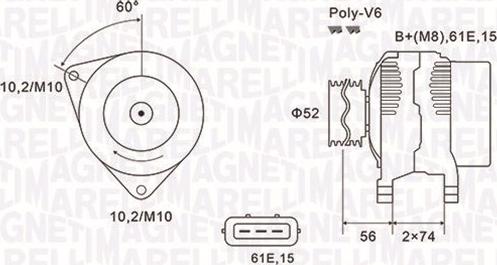 Magneti Marelli 063731580010 - Ģenerators autodraugiem.lv