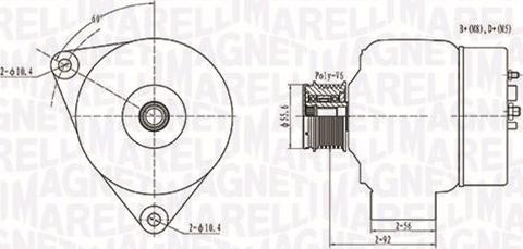Magneti Marelli 063731090010 - Ģenerators autodraugiem.lv