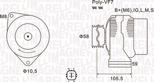 Magneti Marelli 063732069010 - Ģenerators autodraugiem.lv