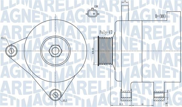 Magneti Marelli 063732101010 - Ģenerators autodraugiem.lv