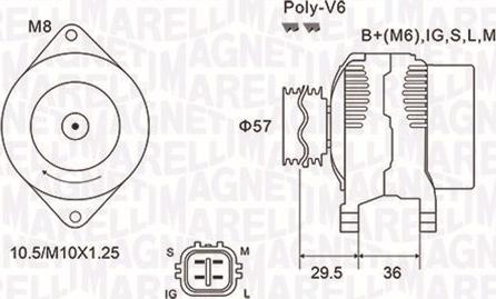 Magneti Marelli 063732102010 - Ģenerators autodraugiem.lv