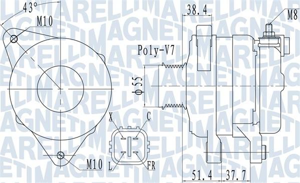 Magneti Marelli 063732121010 - Ģenerators autodraugiem.lv