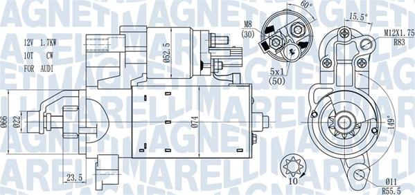 Magneti Marelli 063721563510 - Starteris autodraugiem.lv