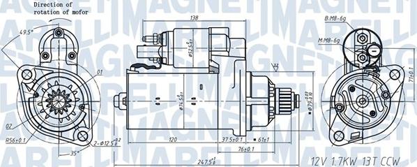 Magneti Marelli 063721508010 - Starteris autodraugiem.lv