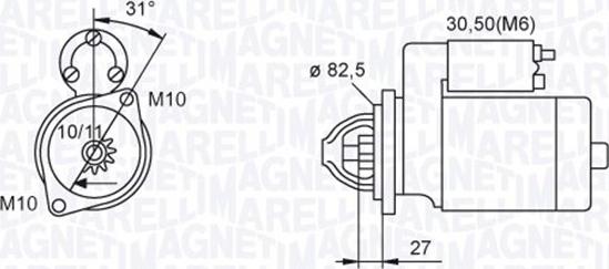 Magneti Marelli 063721044010 - Starteris autodraugiem.lv