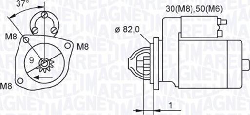 Magneti Marelli 063721389010 - Starteris autodraugiem.lv